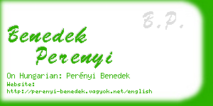 benedek perenyi business card