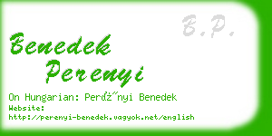 benedek perenyi business card